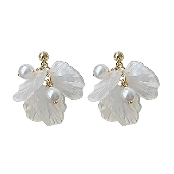 Jewelry - Dangle Earrings Synthetic Resin Petals Drop Long Earring For Women